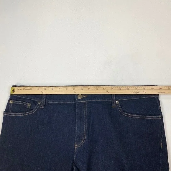 Lauren Jeans Ralph Lauren Classic Straight Dark Wash Denim Women's Jeans Size 16 - Picture 5 of 10